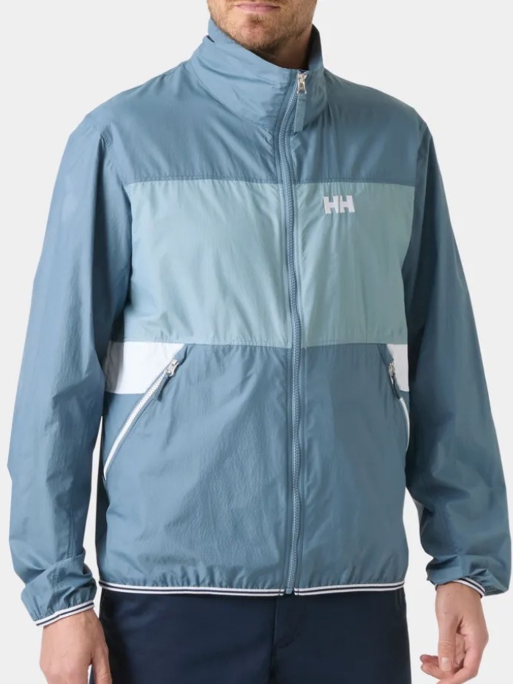 Helly Hansen Men’s Koster Windbreaker — Washed Navy and Light Blue